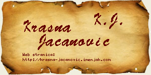 Krasna Jacanović vizit kartica